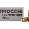 Fiocchi Ammunition 30 Luger 93 Grain Full Metal Jacket Box of 50