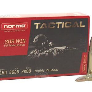 Norma 308 Win 150 Gr FMJ Tactical 20/Box