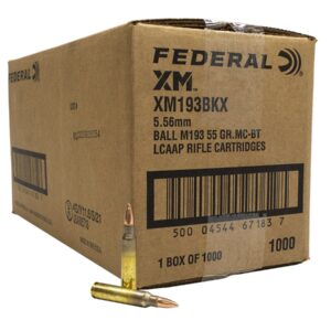 Federal 5.56mm 55 gr FMJ BT XM193 American Eagle 1000 round