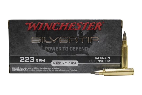 Winchester 223 Rem 64 gr Defense Tip Silver Tip 20/Box