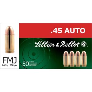 Sellier Bellot .45 ACP Ammunition 50 Rounds 230 Grain FMJ 853 fps