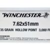 Winchester Ammunition 7.62x51mm NATO 135 Grain Hollow Point 200rds