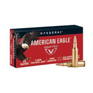 Federal American Eagle Ammunition 224 Valkyrie 75 Grain Total Metal Jacket 20rds