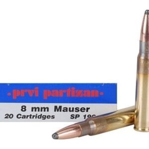 Prvi Partizan Ammunition 8x57mm JS Mauser (8mm Mauser) 196 Grain Soft Point Box of 20