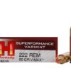 Hornady Superformance Varmint Ammunition 222 Remington 50 Grain V-MAX Box of 20