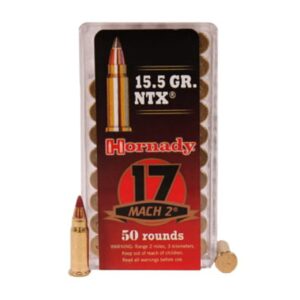 Hornady Ammunition 17 Hornady Mach 2 (HM2) 15.5 Grain NTX Lead-Free Box of 50