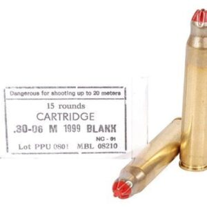 Prvi Partizan Ammunition 30-06 Springfield M-1999 (Standard Case) Blank Box of 15